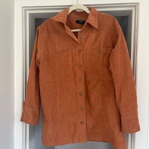 Able Rust Orange Corduroy Button-Up Jacket